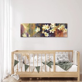 Obraz - Białe magnolie, malarstwo (170x50 cm)