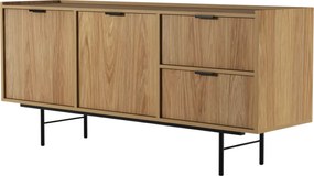 Komoda z 2 szufladami i szafką hikora naturalna A6-A56