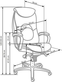 Obrotowy fotel do gabinetu z ekoskóry Quad