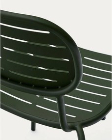 Ciemnozielone metalowe krzesło ogrodowe Brai – Kave Home