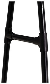 Czarny metalowy stojak na ubrania na kółkach 84x43x156 cm – Casa Selección
