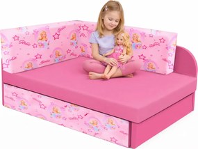 Różowy Rozkładany Tapczan Dla Dziewczynki 120 Xl H3-C01