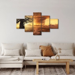 Obraz pomarańczowych chmur (125x70 cm)