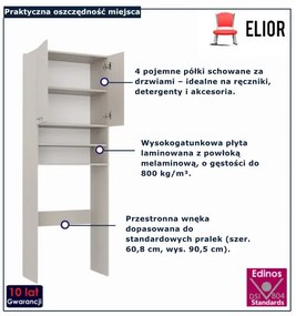 Nowoczesne kaszmirowa szafka nad pralkę H2-Z01