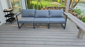 Duża sofa ogrodowa 204cm z aluminium MOSTRARE