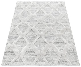Dywan nowoczesny 3D La Casa romby kremowy 60 cm x 110 cm