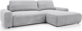 Masseno Narożnik OSSO z funkcją spania i pojemnikiem na pościel Narozniki L, Rozkładana sofa - Szary, AMBIENCE 18