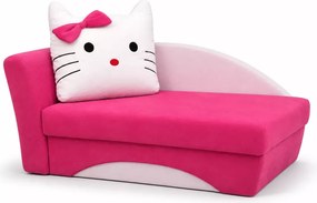 Dziecięcy tapicerowany tapczanik Tina Hello Kitty z funkcją spania