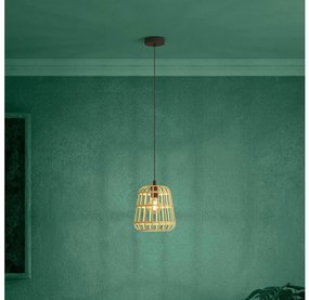 Eglo 390152 - Żyrandol na lince MONTEZUELO 1xE27/40W/230V śr. 24 cm bambus