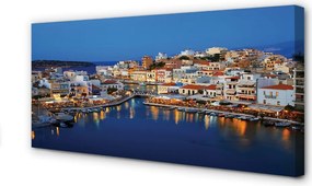 Obraz na płótnie Nocne Wybrzeże w Grecji