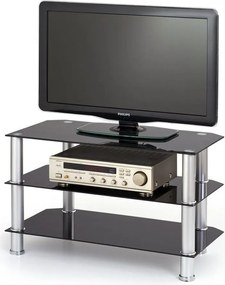 Szklany Stolik Czarny Pod Telewizor B7-H93