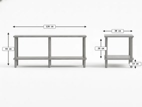 Stolik RTV SOLE 120 cm, biały