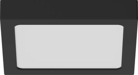 Mexen LDSS plafon sufitowy LED natynkowy 22 x 22 cm, 18W, Zimna - 6500K, 1440 lm, czarny - L213-022-1865-70