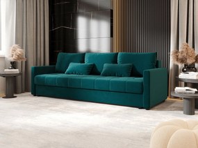 Welurowa rozkładana sofa w kolorze morskim A2-G05