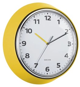 Zegar ścienny Karlsson 6006YE żółty, średnica 34 cm
