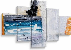 Obraz - Abstrakcyjne pociągnięcia (125x70 cm)
