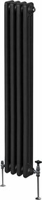 Tradycyjny grzejnik 3-kolumnowy - 1800 x 202 mm - czarny