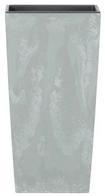 Donica ogrodowa z wkładem Urbi Square Beton Effect 17 x 17 x 32,5 cm szary PROSPERPLAST