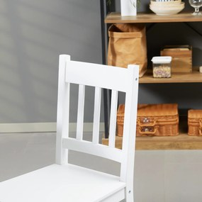 HOMCOM Krzesła jadalniane 2 sztuki drewniane z oparciem wygodne i stylowe do jadalni | Aosom PL