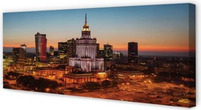 Fotoobraz na płótnie Nocne Światła Warszawy