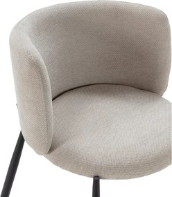 Beżowe tapicerowane fotele jadalniane zestaw 2 szt. Ginny – MOME