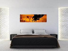Obraz sylwetki drapieżnika (170x50 cm)