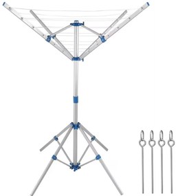 Monzana Stojak na pranie z aluminium FALCO, 103×168 cm, srebrny