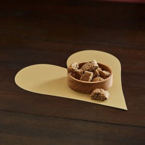 Mata stołowa ze skóry ekologicznej 30x30 cm Heart Hippo – LIND DNA