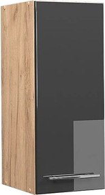 Szafka ścienna antracyt wysoki połysk 30x34.1x72 fame-line