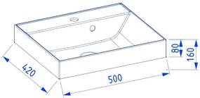 Szafka pod umywalkę HARMO 50 cm szaro-zielony półmat KROFAM