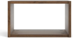 Prostokątna półka wisząca Roomers walnut