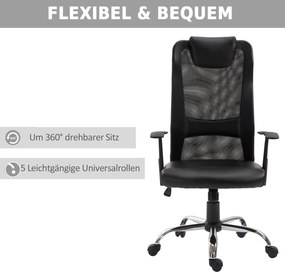 Vinsetto Fotel biurowy z funkcją masażu wygodny fotel do pracy i relaksu | Aosom PL