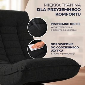 Leżanka ABERDEEN, 87x60x105cm, czarna Casaria