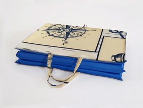 Leżak plażowy MARINE 137x49 cm, beżowy