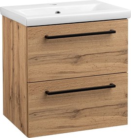 Zestaw do Łazienki 50cm Szafka z Umywalką Dąb Wotan Aster