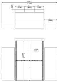 Łóżko dwuosobowe w dekorze dębu ze schowkiem bez stelaża 140x200 cm Ikast – Tvilum