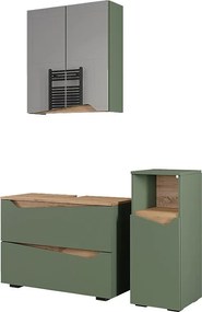 Zestaw mebli łazienkowych zielony/rzemieślniczy 80x35x57.5 marelle