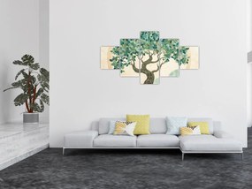 Obraz – Elegancka mozaika z drzewem (125x70 cm)