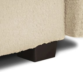 Wersalka z Funkcją Spania PORTO Dwuosobowa Rozkładana Jasnobeżowa Boucle do Salonu