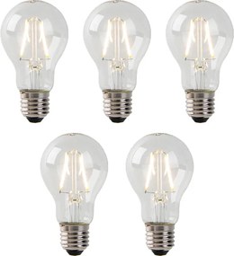 Zestaw 5 żarówek LED E27 A60 przezroczyste 2W 180lm 2700K