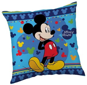 Polarowa poduszka dziecięca 40x40 cm Mickey "Blue" – Jerry Fabrics