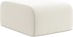 Pufa - z tkaniny welwetowej - jasny beż - LANI