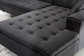 Narożnik z funkcją spania SOLANGE VELVET zielony lewy ELTAP
