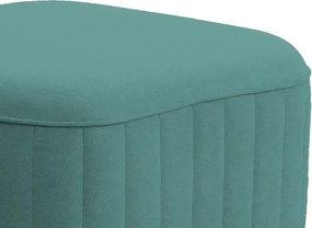 Pufa LAREN w kolorze turkusowym w tkaninie CASTEL 70