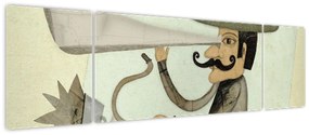 Obraz - Astronom na rowerze (170x50 cm)