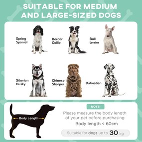 PawHut Legowisko dla Psa z Baldachimem, Oddychające, Wodoodporne, do 30 kg, 91 x 76 x 89 cm, Jasnoszary