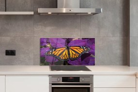 Panel Szklany Letni Ogród Pełen Motyli