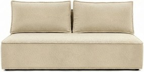 Sofa z Funkcją Spania MAVIA Beżowa Boucle Nowoczesna