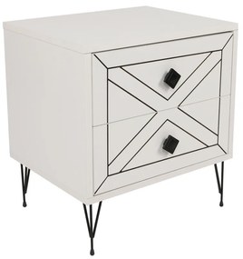 Stolik nocny Luna White