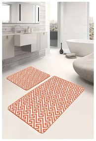 Pomarańczowe aksamitne dywaniki łazienkowe zestaw 2 szt. 60x100 cm – Mila Home